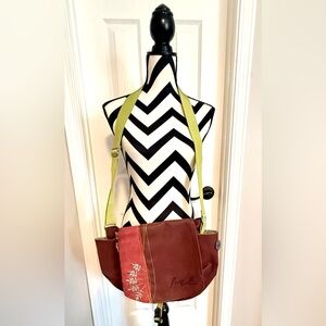 Haiku Maroon and Light Gray Bag